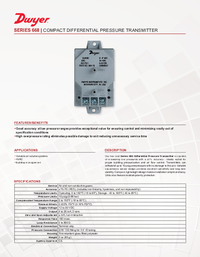 Thumbnail of document Data Sheet - 668 Differential Pressure Transmitter